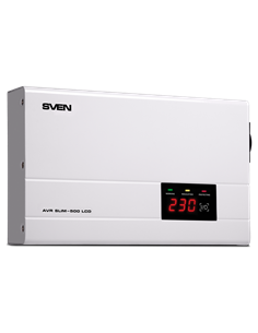 Стабилизатор напряжения SVEN SLIM AVR-500 LCD, 500VA