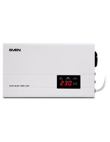 Стабилизатор напряжения SVEN SLIM AVR-500 LCD, 500VA