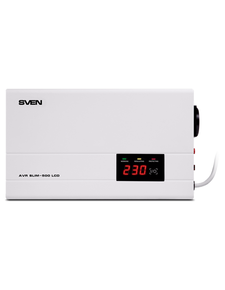 Стабилизатор напряжения SVEN SLIM AVR-500 LCD, 500VA