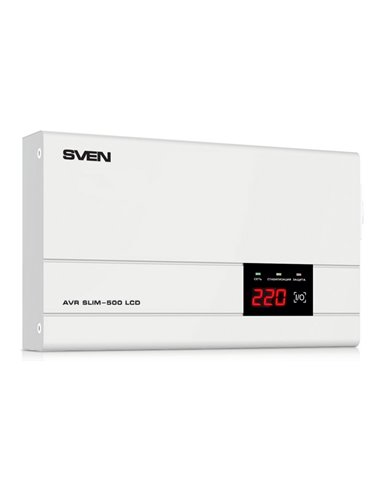 Stabilizator de Tensiune SVEN SLIM AVR-500 LCD, 500VA
