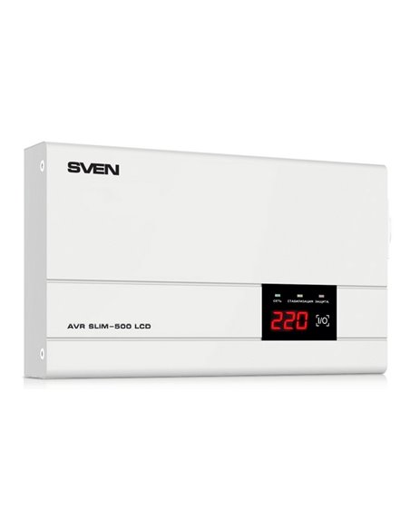 Стабилизатор напряжения SVEN SLIM AVR-500 LCD, 500VA