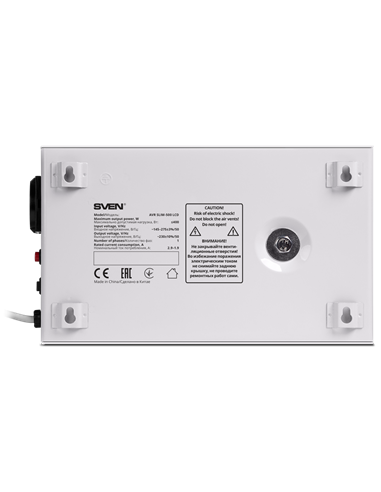 Stabilizator de Tensiune SVEN SLIM AVR-500 LCD, 500VA