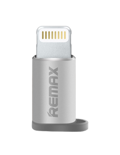 Адаптер USB Remax RA-USB2, Micro-USB/Lightning, Серебристый