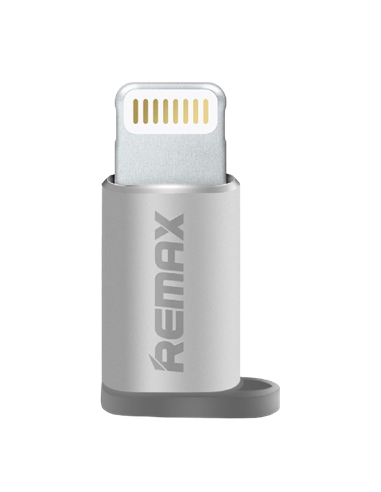 Адаптер USB Remax RA-USB2, Micro-USB/Lightning, Серебристый