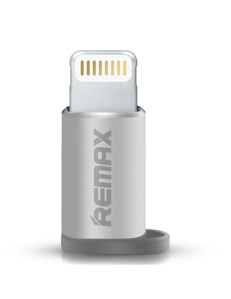 Адаптер USB Remax RA-USB2, Micro-USB/Lightning, Серебристый
