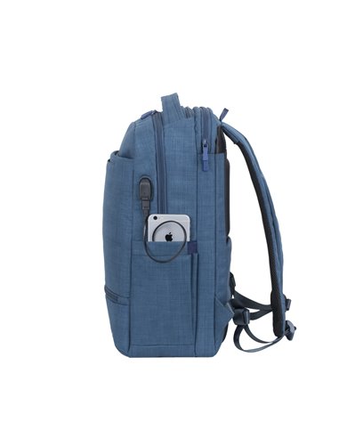 Rucsac pentru Laptop RivaCase Biscayne, 17.3", Poliester, Albastru