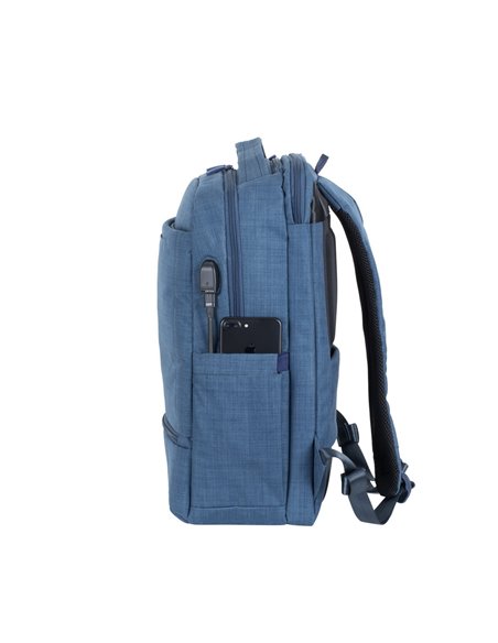 Rucsac pentru Laptop RivaCase Biscayne, 17.3", Poliester, Albastru