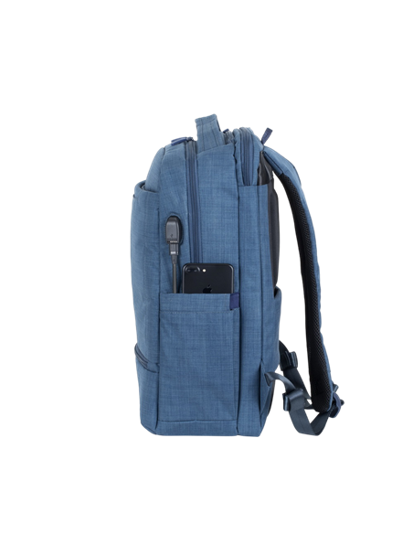 Rucsac pentru Laptop RivaCase Biscayne, 17.3", Poliester, Albastru