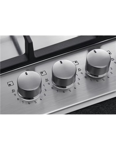 Газовая варочная панель AEG HGB64420SM, Нержавеющая сталь