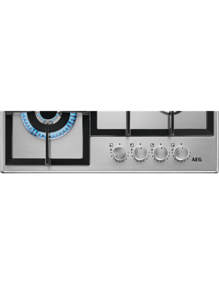 Газовая варочная панель AEG HGB64420SM, Нержавеющая сталь