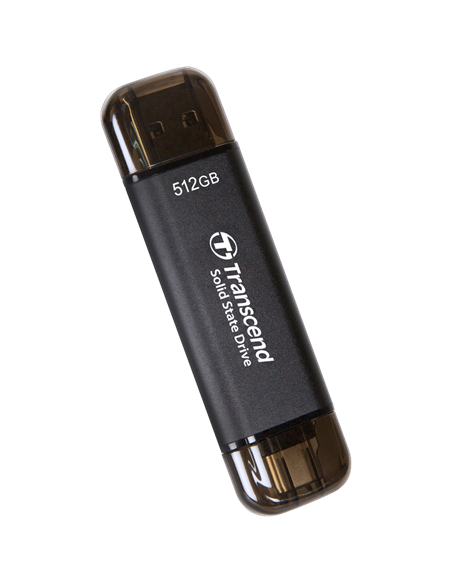 Внешний портативный SSD накопитель Transcend ESD310C, 512 GB, Чёрный (TS512GESD310C)