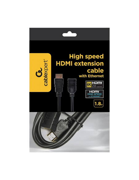 Видео кабель Cablexpert CC-HDMI4X-6, HDMI (M) - HDMI (F), 1,8м, Чёрный