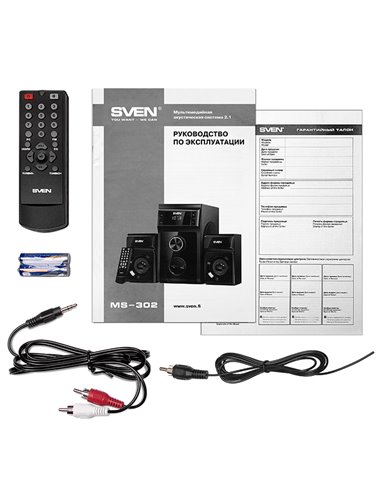 Компьютерные колонки 2.1 SVEN MS-302, Чёрный