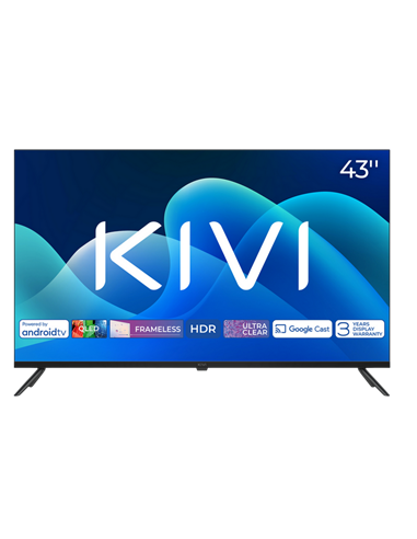 43" QLED SMART TV KIVI 43U770QB, 3840x2160 4K UHD, Android TV, Negru