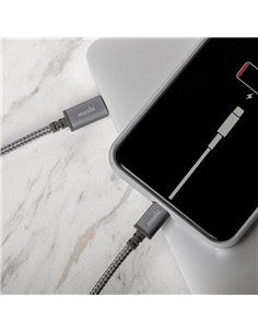 Cablu încărcare și sincronizare Moshi iPhone Lighting USB Cable, USB Type-A/Lightning, 1,2m, Gri 2