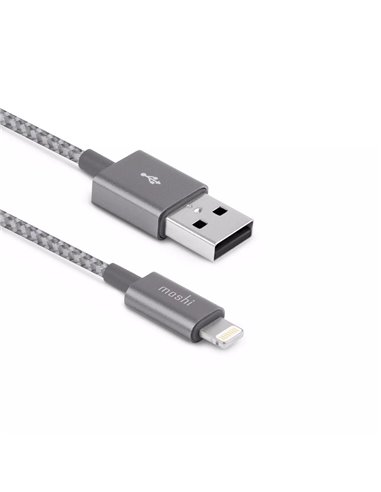 Cablu încărcare și sincronizare Moshi iPhone Lighting USB Cable, USB Type-A/Lightning, 1,2m, Gri