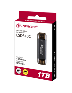 Внешний портативный SSD накопитель Transcend ESD310C, 1 ТБ, Чёрный (TS1TESD310C) 2