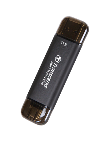 SSD portabil extern Transcend ESD310C, 1 TB, Negru (TS1TESD310C)