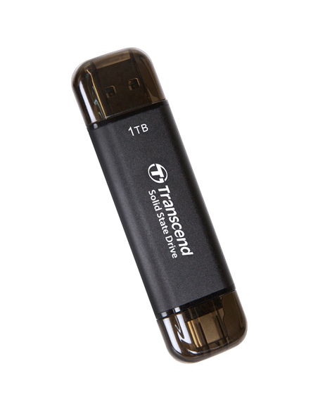 Внешний портативный SSD накопитель Transcend ESD310C, 1 ТБ, Чёрный (TS1TESD310C)