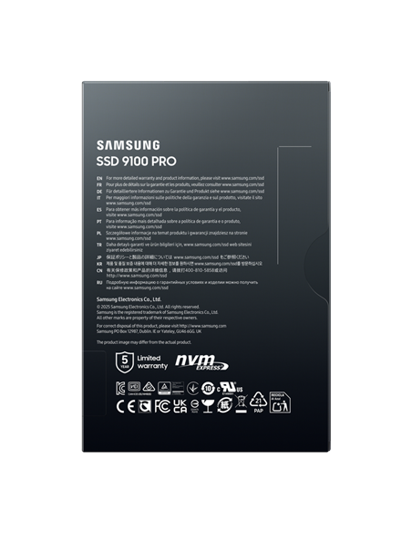 Накопитель SSD Samsung 9100 PRO, 1024Гб, MZ-VAP1T0BW