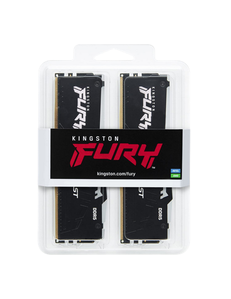 Memorie RAM Kingston FURY Beast RGB, DDR5 SDRAM, 5600 MHz, 64GB, KF556C36BBEAK2-64