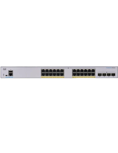 Сетевой коммутатор Cisco CBS350-24FP-4X, 24x 10/100/1000 Мбит/с