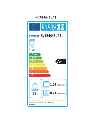 Электрический духовой шкаф Samsung NV7B4445UAS/WT, Нержавеющая сталь