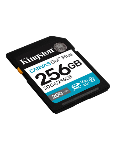 Карта памяти Kingston Canvas Go! Plus, 256Гб (SDG4/256GB)