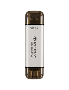 Внешний портативный SSD накопитель Transcend ESD310S, 512 GB, Серебристый (TS512GESD310S)