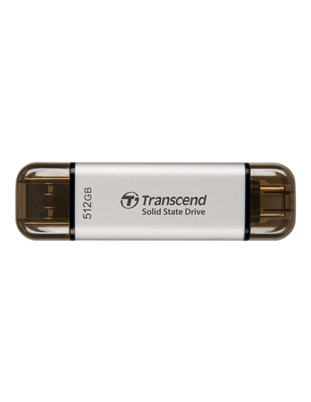 SSD portabil extern Transcend ESD310S, 512 GB, Argintiu (TS512GESD310S)