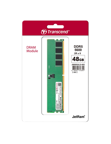 Memorie RAM Transcend JetRam, DDR5 SDRAM, 5600 MHz, 48GB, JM5600ALE-48G