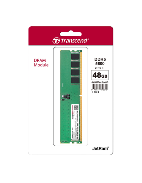 Memorie RAM Transcend JetRam, DDR5 SDRAM, 5600 MHz, 48GB, JM5600ALE-48G