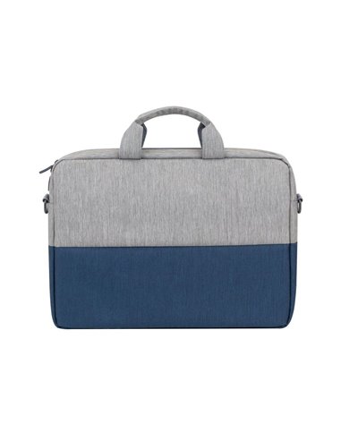 Geantă pentru Laptop Rivacase Prater, 15.6", Poliester, Gri | Albastru închis