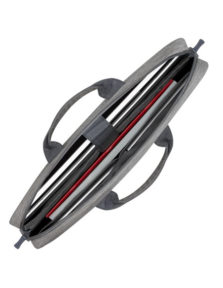 Geantă pentru Laptop Rivacase Prater, 15.6", Poliester, Gri | Albastru închis