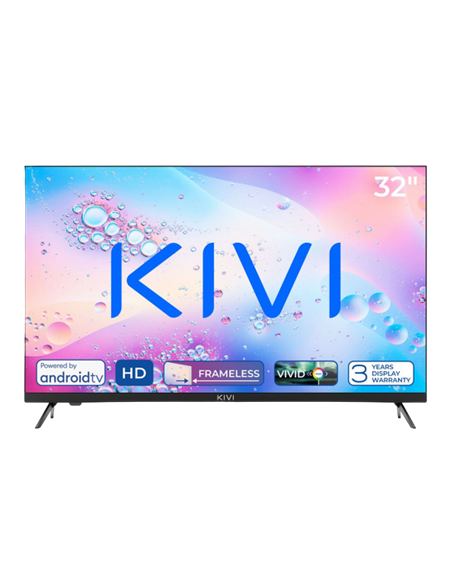 32" LED SMART Телевизор KIVI 32H710QB +PULT!, 1366x768 HD, Google TV, Чёрный