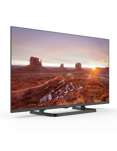 32" LED SMART Телевизор KIVI 32H710QB +PULT!, 1366x768 HD, Google TV, Чёрный
