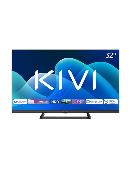 32" LED SMART TV KIVI 32H710QB +PULT!, 1366x768 HD, Google TV, Negru
