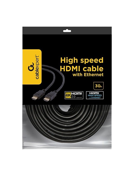 Видео кабель Cablexpert CC-HDMI4-30M, HDMI (M) - HDMI (M), 30м, Чёрный