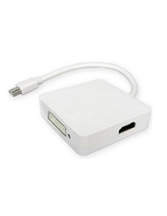 Convertor Video APC Electronic APC-531023, MiniDP (M) - HDMI (F) / DisplayPort (F) / DVI-D (F), 0,15m, Alb 2