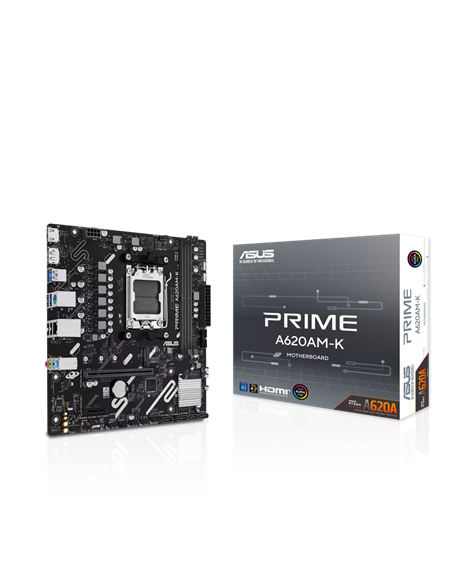 Placă de bază ASUS PRIME A620AM-K, AM5, AMD A620A, Micro-ATX