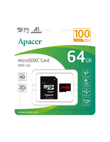 Card de Memorie Apacer microSDHC UHS-I U1 Class 10, 64GB 
