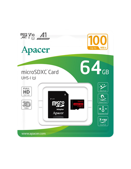 Card de Memorie Apacer microSDHC UHS-I U1 Class 10, 64GB 