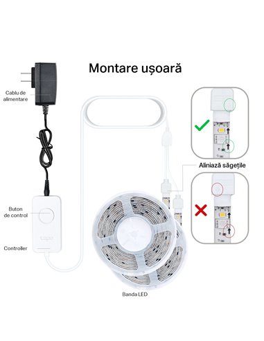 Bandă cu LED-uri TP-LINK Tapo L930-10, --, Multicolor