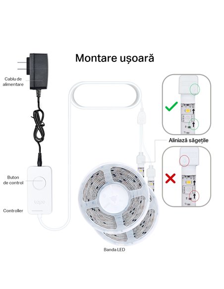 Bandă cu LED-uri TP-LINK Tapo L930-10, --, Multicolor
