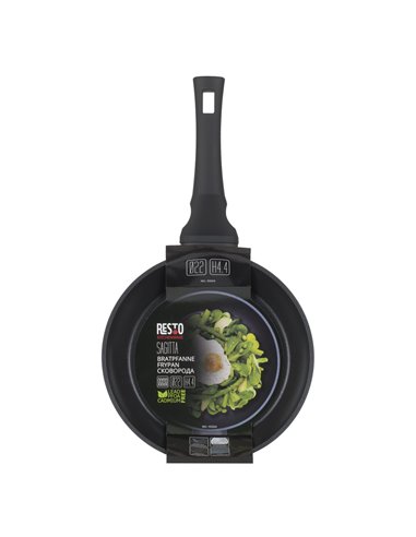Tigaie RESTO 93325, 24cm, Negru