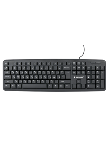 Клавиатура Gembird KB-U-103-UA, Проводное, Чёрный