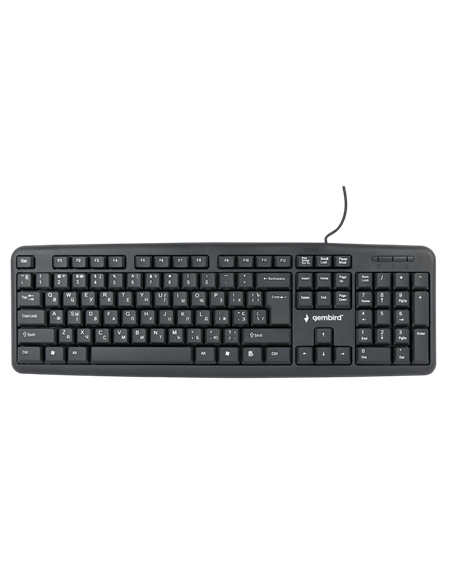 Клавиатура Gembird KB-U-103-UA, Проводное, Чёрный