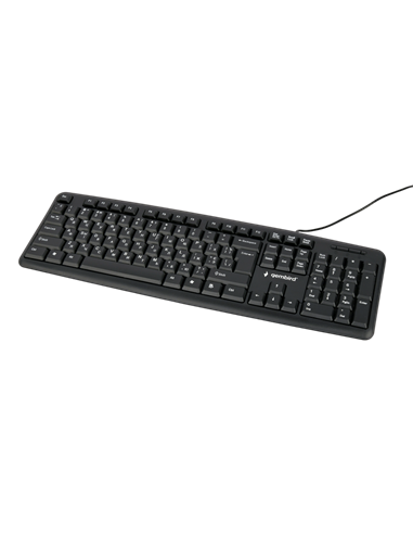 Клавиатура Gembird KB-U-103-UA, Проводное, Чёрный