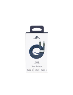 Cablu de încărcare și date Rivacase PS6105, USB Type-C/USB Type-C, 1,2m, Albastru 2