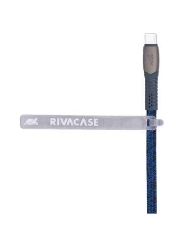 Cablu de încărcare și date Rivacase PS6105, USB Type-C/USB Type-C, 1,2m, Albastru